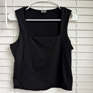 No Boundaries Black Square Neck Tank Top